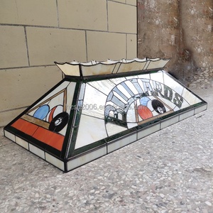 Lustre LED de style Tiffany pour table de billard de 42 pouces, personnalisable, en verre, pour bar, salle à manger, hauteur réglable, commande tactile - Product Image 5
