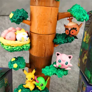 최고 판매 그림 고블린 포켓몬 나무 더미 쌓기 장난감 피카시우 세트 당 8 PCS