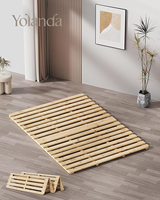 Cadre de lit en bois rétractable moderne et écologique, personnalisé, modèle 2026, en promotion, pour un aménagement minimaliste au sol