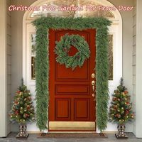 Weihnachtskranz aus Zypressen-Rattan mit Echtem Holz-Look, Grüner Plastik-Kranz für Esstisch, Kamin, Veranda, Weihnachtsdekoration