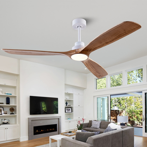 Bán buôn AC động cơ gỗ quạt trần với ánh sáng điều khiển từ xa chuyển đổi cho phòng khách ánh sáng Trần - Product Image 2