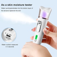 Vaporizador Facial Portátil Nano Mist con Banco de Energía ABS, Analizador de Piel para Rostro y Ojos, Tipo de Conexión USB, Hidratante para la Piel