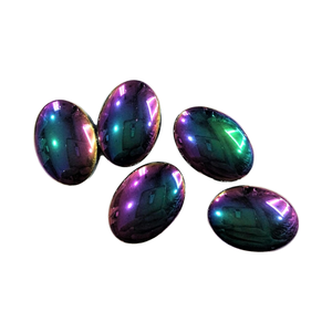Hématite multicolore de 6 mm à 12 mm, taille cabochon ronde brillante, pour la fabrication de bijoux - Product Image 2