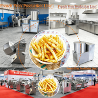 Ligne de production complète automatique et continue de frites, machine à frites à immersion en eau et huile