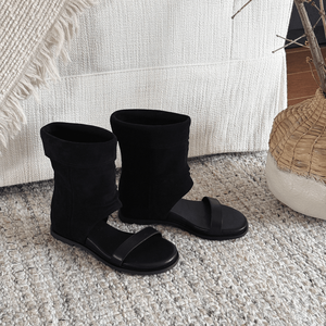 Nuovi <span class=keywords><strong>Stivali</strong></span> da Donna Stile Western <span class=keywords><strong>Cowboy</strong></span> 2026, Design Retrò con Cinturino, Tacco Alto in Camoscio, Modello Estivo - Product Image 5