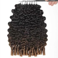 Fournisseur d'usine, Vente chaude : Extensions de cheveux humains pré-séparées, bouclées birmanes T30 Ombré Brun, pour tresses au crochet style bohème, pour revendeurs