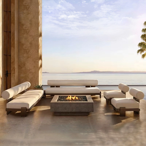 Алюминиевый открытый диван мебель для отеля патио черный металлический садовый набор Алюминиевый Гарднер диван набор - Product Image 1