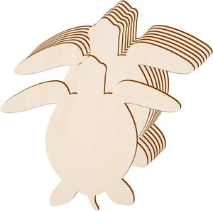 Recortes de Tortuga de Madera sin Terminar, Adornos en Forma de Tortuga Marina de Madera en Blanco para Manualidades, 8 Unidades - Product Image 1