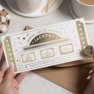 Tùy chỉnh trống Scratch-off Phiếu Quà Tặng tự làm phiếu giảm giá Kit cho nhỏ Biz Bạc nhãn, cô dâu trò chơi, tiết kiệm ngân sách - Product Image 3