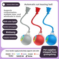 Balle électrique intelligente pour chat, en gel de silicone, jouet pour animaux de compagnie auto-amusant, anti-ennui