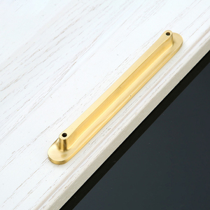Luxury Gold Kitchen <strong>Cupboard</strong> Drawer <strong>Handles</strong> Knobs Black Wardrobe Pulls Polished <strong>Copper</strong> Brushed Solid Brass Cabinet <strong>Handles</strong> - Product Image 2