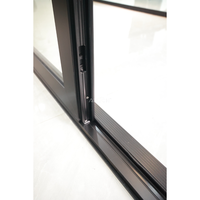 AMJ-Puertas y ventanas de aluminio para patio exterior, puertas y ventanas abatibles de doble acristalamiento, puertas francesas