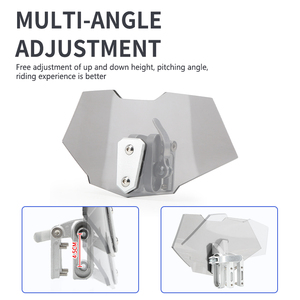 Parti dello Spoiler d'aria universale per moto deflettore del vento regolabile in lega di alluminio staffa <span class=keywords><strong>parabrezza</strong></span> superiore per <span class=keywords><strong>PCX</strong></span> GN125 NVX ADV - Product Image 5