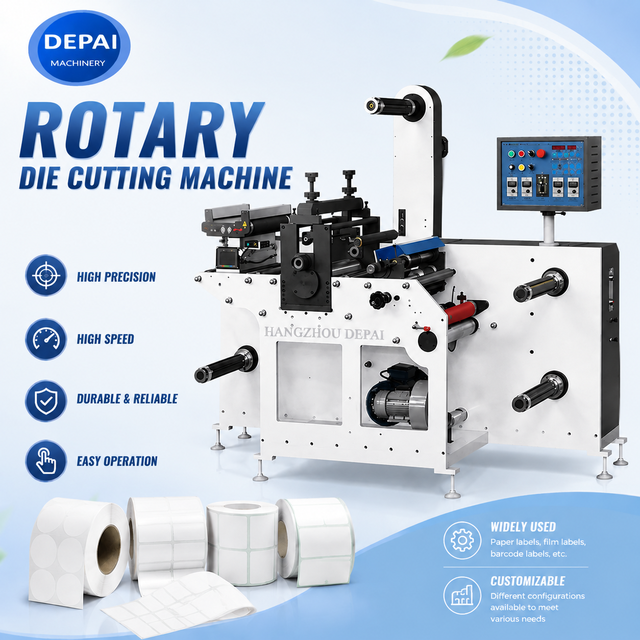 Blank Sticker Labels Roll to Roll Rotary Die Cut and Slitting Machine