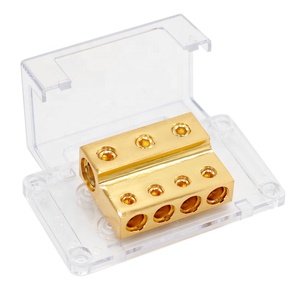 3x 0/4 Gauge in 4x 4/8 Gauge Out Amp Power <span class=keywords><strong>Distribution</strong></span> Block Car Audio Splitter 4 Way Outputs Power Distributor Block Fuse Holder - Product Image 5