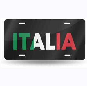 Placa de matrícula con logotipo personalizado de alta calidad, bandera italiana de Italia, placa de matrícula delantera de coche, etiqueta de coche, placa de matrícula novedosa de aluminio - Product Image 3