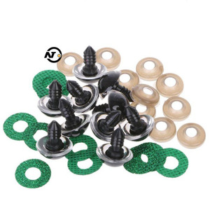 Tùy chỉnh màu sắc 10mm 12mm 14mm 16mm 18mm 20mm 3D long lanh pha lê an toàn động vật thủ công nhựa mắt búp bê Shank nút dây giày - Product Image 4