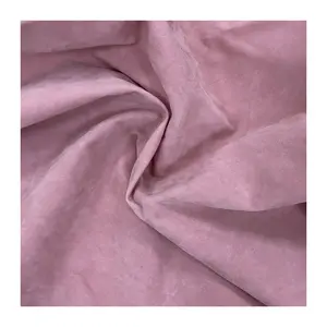 180gsm ready stock red pink color polyester deerskin velvet fabric Velveteen flocking Upholstery Fabric