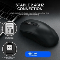 Souris sans fil X8 double mode, capteur optique, 4 boutons, rechargeable, ergonomique, pour ordinateur portable, usage professionnel, antidérapante