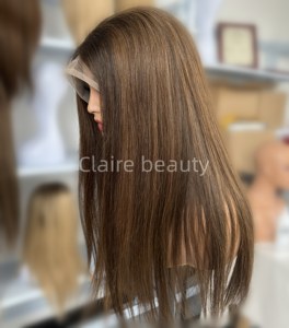 欧洲人发蕾丝丝绸底医用假发硅胶防滑未加工生人发白色女性医用假发 - Product Image 6