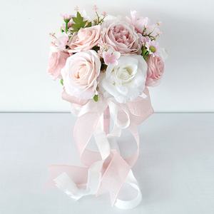 Bouquet de fleurs artificielles H612 pour mariage, thème forêt, accessoires photo pour mariage en extérieur, bouquets floraux pour demoiselles d'honneur - Product Image 6