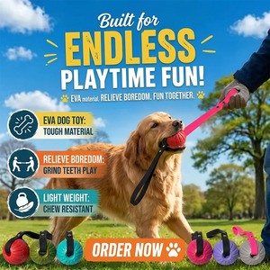 Chew & Chuck - Pelota <span class=keywords><strong>de</strong></span> Juguete Ecológica para Perros, Fabricada con EVA, con Cuerda, para la Playa o Vacaciones - Product Image 1