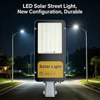 Lampadaires solaires LED étanches IP66 200W-500W pour extérieur, jardin, corps en alliage d'aluminium, télécommande, batterie au lithium fer phosphate 6000K