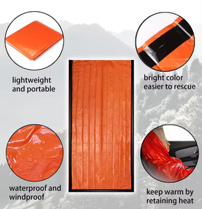 Cắm Trại Đi Bộ Đường Dài Ngoài Trời PE nhôm phim ấm Windproof khẩn cấp viện trợ đầu tiên túi ngủ - Product Image 3