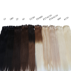 Extensions de cheveux humains K.SWIGS à clipser, lisses naturels, brun foncé, cuticules alignées, sans perte, sans nœuds, réutilisables pour un usage quotidien - Product Image 6