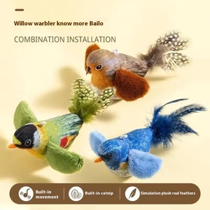 Giocattolo interattivo eco-friendly gatto simulazione uccelli con suono e piuma Animatronic animale domestico giocattolo per gatti e cani - Product Image 3