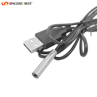 Module de caméra endoscopique 5,5 mm avec USB intégré, 0,3 MP, 30 ips, capteur CMOS BF20A6, lumière LED optionnelle et gradation de l'intensité lumineuse pour inspection médicale