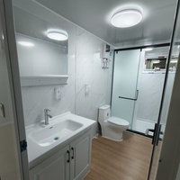 Planes de casa prefabricada de 2 pisos y 3 dormitorios, contenedor de acero extensible de 50 metros cuadrados para Villa, apartamento, centro comercial o uso escolar