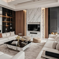 Panneau mural en PVC au design marbré moderne, imperméable et résistant à l'humidité pour la décoration intérieure de la maison