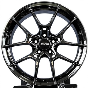 Rines Forjados Personalizados de 1 Pieza de 18 19 20 21 22 Pulgadas 5x112 5x120 en Negro Brillante para BMW M3 Audi S5 <span class=keywords><strong>Mercedes</strong></span> <span class=keywords><strong>C63</strong></span> JWL VIA - Product Image 1