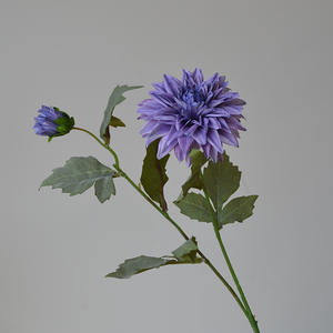 IJ042 Wholesale Realistic Handmade Artificial Dahlia <b>Flowers</b> 2 Heads Modern Style Artificial Silk <b>Flowers</b> Wedding Table - Product Image 3