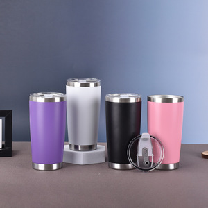 Gobelet isotherme en acier inoxydable 20 oz avec paille double et logo personnalisé CCH - Product Image 6