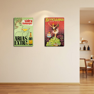 新しいイノベーションファッションUV印刷金属サインバーと男の洞窟壁アートスペインイベリアエレガントなブリキポスターユニークなレトロな金属板 - Product Image 2