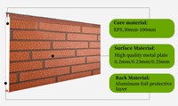 Panneau sandwich en mousse EPS polyuréthane isolant pour mur et toit Panneau sandwich en EPS en acier isolé insonorisé de 50mm