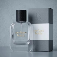 Flacons de parfum en verre carrés, pompe pulvérisatrice dorée et noire, vente en gros, vides, avec boîte cadeau blanche, 100 ml