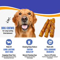 Offre Spéciale Friandises Sèches pour Chiens : Bâtonnets de Porc et Poulet en Os Naturel de 5 pouces, Enroulés, pour le Nettoyage des Dents, Riches en Protéines, pour Chiens Sensibles