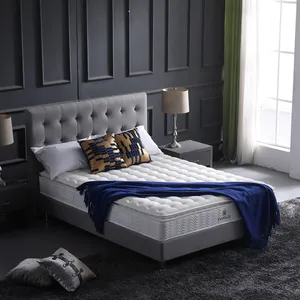 32BA-01商业4星级酒店家具卧室套装高密度软泡沫100% 天然乳胶口袋弹簧床垫