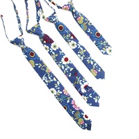 Corbata de Algodón con Estampado Floral para Niños y Niñas, Pre-Atada, Estrecha, Personalizada, Venta al Por Mayor en China