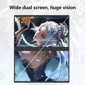 Monitor Portátil Dual de 18.5 Pulgadas para Laptop, 100Hz, 1080P, Extensor de Pantalla Plegable de 360 Grados °   Pantalla Externa Doble Plegable con Soporte - Product Image 4