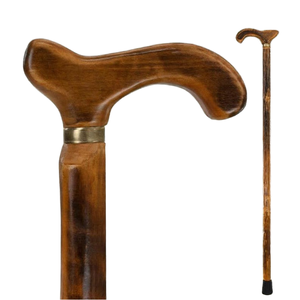 Bastón de madera de acacia ecológico pulido para personas mayores y padres, para su comodidad, con logotipo tallado a mano y personalizado. - Product Image 1