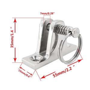 Bouton de siège de montagne en acier inoxydable FOYO 316 avec goupille annulaire pour auvent <span class=keywords><strong>fixe</strong></span> - Product Image 3