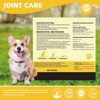 Poudre sans céréales pour la santé des articulations des chiens, saveur bœuf, glucosamine, chondroïtine, MSM, 120 grammes
