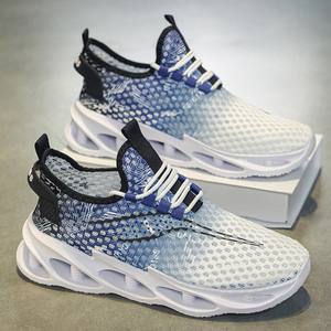Chaussures de sport basses élégantes à lacets pour hommes, respirantes avec doublure en coton, antidérapantes pour la marche décontractée et la course en extérieur - Product Image 4