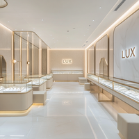 LUX personnalisé moderne haut de gamme de luxe or bijoux magasin bijoux salle d'exposition meubles design idées vitrine pour les bijoux