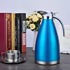Carafe isotherme sous vide à Double paroi, 2 litres, 68 Oz, 12 heures de conservation de la chaleur, <span class=keywords><strong>Thermos</strong></span> isolé en acier inoxydable, café thermique - Product Image 3