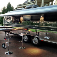 Entièrement équipé pour Airstreamtype Food Truck Bbq en fibre de verre et aluminium Hot Dog Fast Food Ice Cream Chips Snack Food Trailer